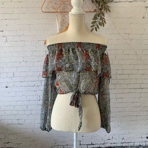 Band of Gypsies Floral and Paisley Blouse